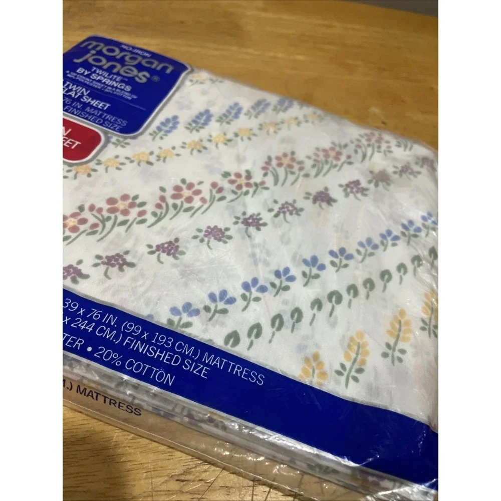 Vtg Morgan Jones Twilite By Springs‎ Vintage Twin Flat Sheet Floral Cottagecore